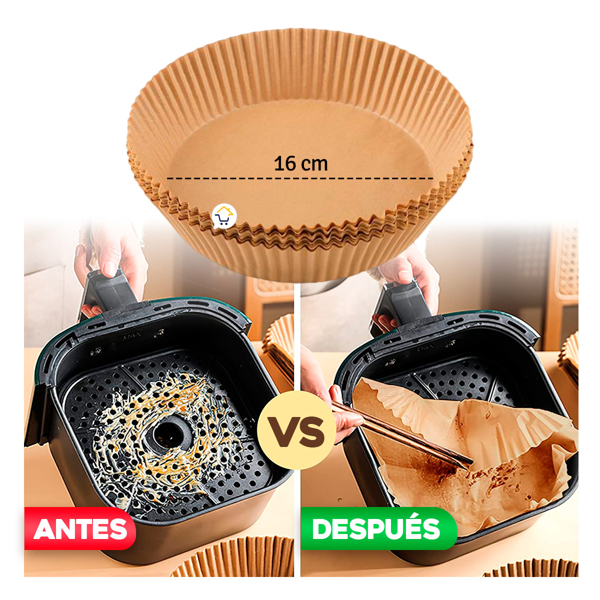 Miniatura 6 de Papel Antiadherente x100 Freidora PAE03